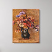 Pierre Auguste Renoir leeft nog steeds met Anemone Canvas Afdruk (Voorkant)