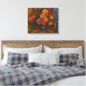 Pierre Auguste Renoir leeft nog steeds met Rozen Canvas Afdruk (Insitu (Slaapkamer))
