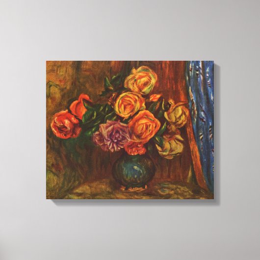 Pierre Auguste Renoir leeft nog steeds met Rozen Canvas Afdruk (Voorkant)