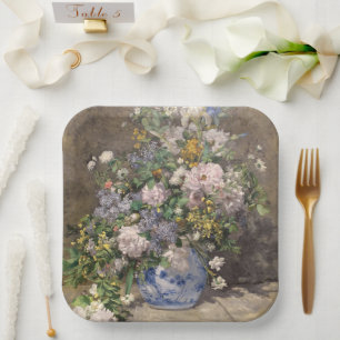 Pierre-Auguste Renoir Lenteboeket Papieren Bordje