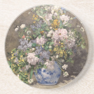 Pierre-Auguste Renoir Lenteboeket  Zandsteen Onderzetter