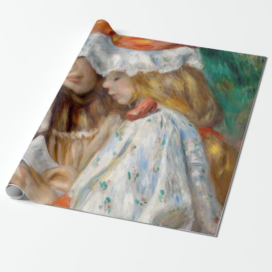 Pierre-Auguste Renoir - Lezen van twee meisjes Cadeaupapier (Uitgerold)