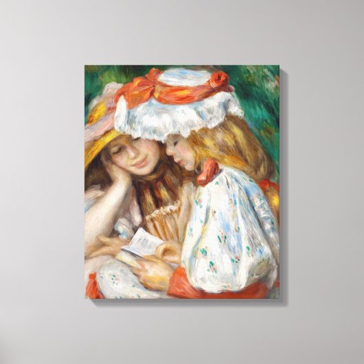 Pierre-Auguste Renoir - Lezen van twee meisjes Canvas Afdruk (Voorkant)