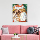 Pierre-Auguste Renoir - Lezen van twee meisjes Canvas Afdruk (Insitu (Woonkamer))