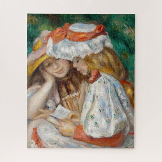 Pierre-Auguste Renoir - Lezen van twee meisjes Legpuzzel (Verticaal)