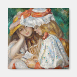 Pierre-Auguste Renoir - Lezen van twee meisjes Magneet