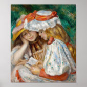 Pierre-Auguste Renoir - Lezen van twee meisjes Poster (Voorkant)