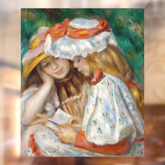 Pierre-Auguste Renoir - Lezen van twee meisjes Raamsticker (Vel 2)