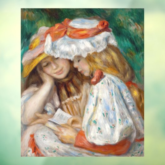 Pierre-Auguste Renoir - Lezen van twee meisjes Raamsticker (Vel 3)