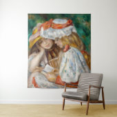 Pierre-Auguste Renoir - Lezen van twee meisjes Wandkleed (In situ)