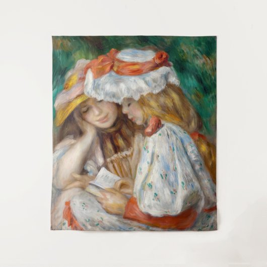 Pierre-Auguste Renoir - Lezen van twee meisjes Wandkleed (Voorkant)