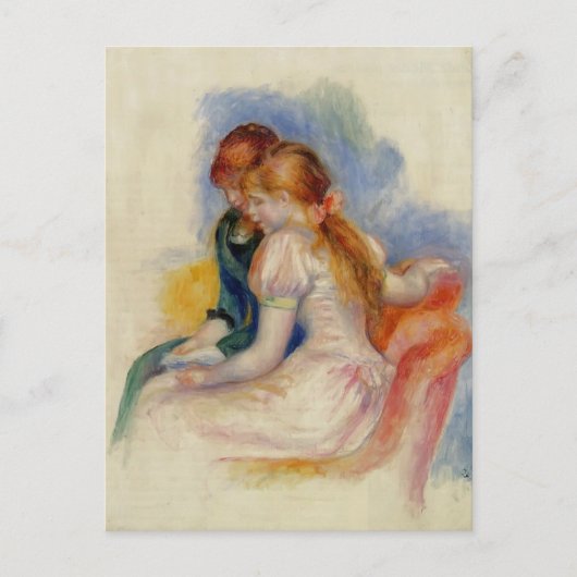 Pierre-Auguste Renoir - Lezing Briefkaart (Voorkant)