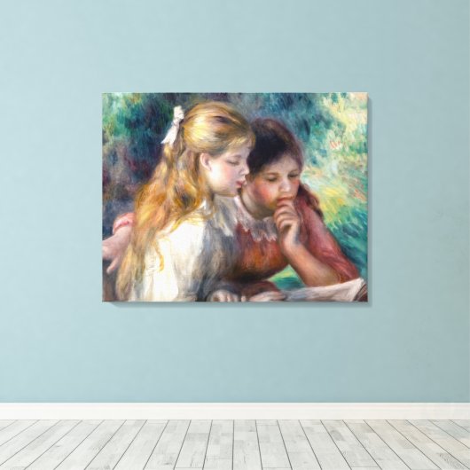 Pierre-Auguste Renoir - Lezing Canvas Afdruk (Insitu (Houten vloer))