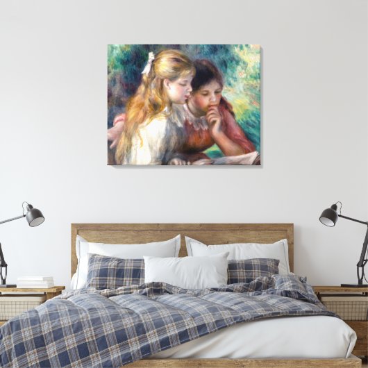Pierre-Auguste Renoir - Lezing Canvas Afdruk (Insitu (Slaapkamer))