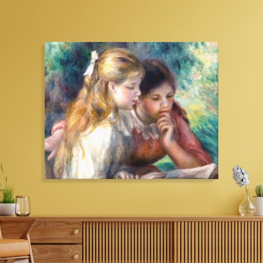 Pierre-Auguste Renoir - Lezing Canvas Afdruk (Insitu (Woonkamer))