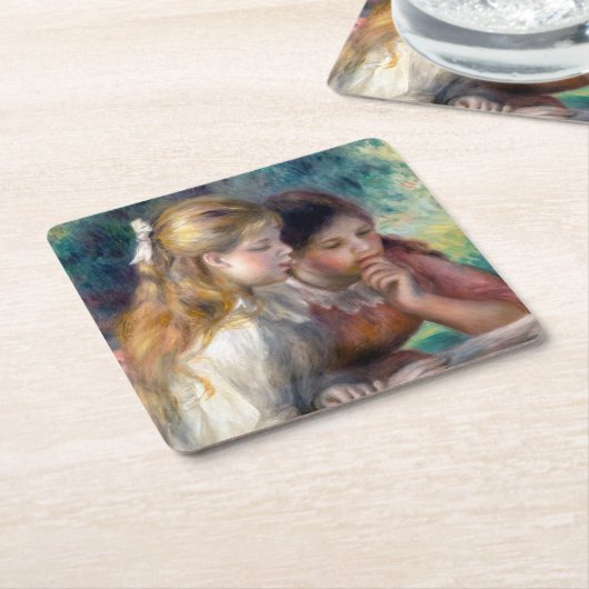 Pierre-Auguste Renoir - Lezing Kartonnen Onderzetters (Schuin)