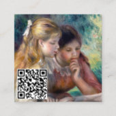 Pierre-Auguste Renoir - Lezing - QR-code Vierkante Visitekaartje (Voorkant)
