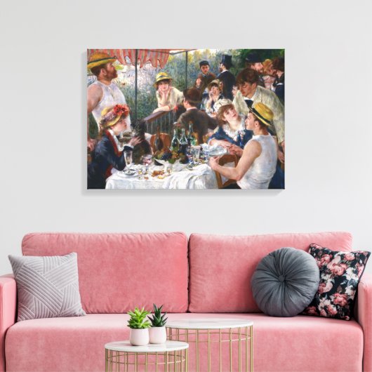 Pierre-Auguste Renoir - Luncheon of Boating Party Canvas Afdruk (Insitu (Woonkamer))