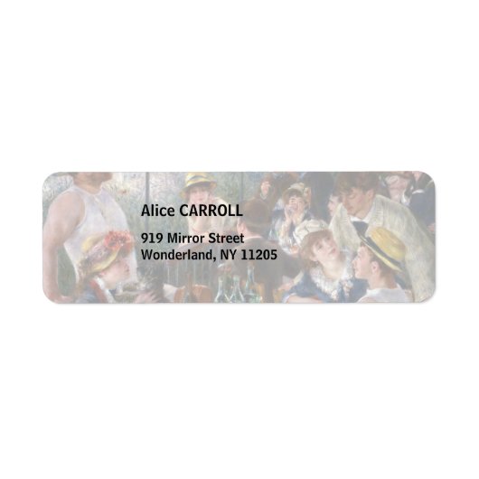 Pierre-Auguste Renoir - Luncheon of Boating Party Etiket (Voorkant)