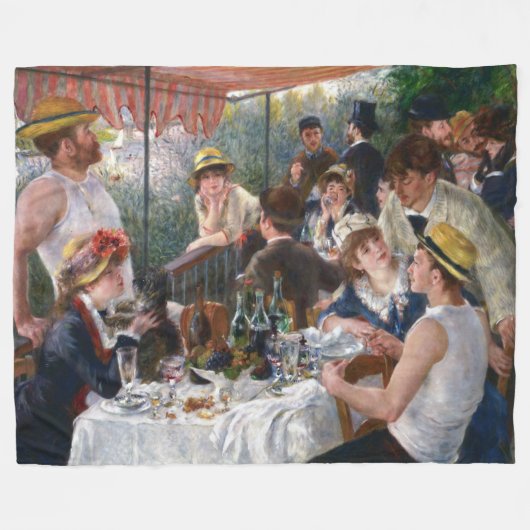 Pierre-Auguste Renoir - Luncheon of Boating Party Fleece Deken (Voorkant (Horizontaal))