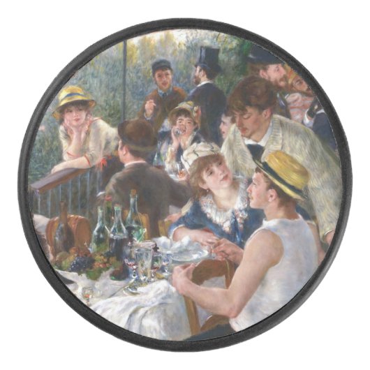 Pierre-Auguste Renoir - Luncheon of Boating Party Hockey Puck (Voorkant)