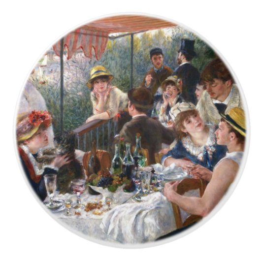 Pierre-Auguste Renoir - Luncheon of Boating Party Keramische Knop (Voorkant)