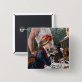 Pierre-Auguste Renoir - Luncheon of Boating Party Vierkante Button 5,1 Cm (Voorkant /achterkant)