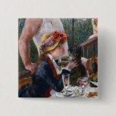Pierre-Auguste Renoir - Luncheon of Boating Party Vierkante Button 5,1 Cm (Voorkant)