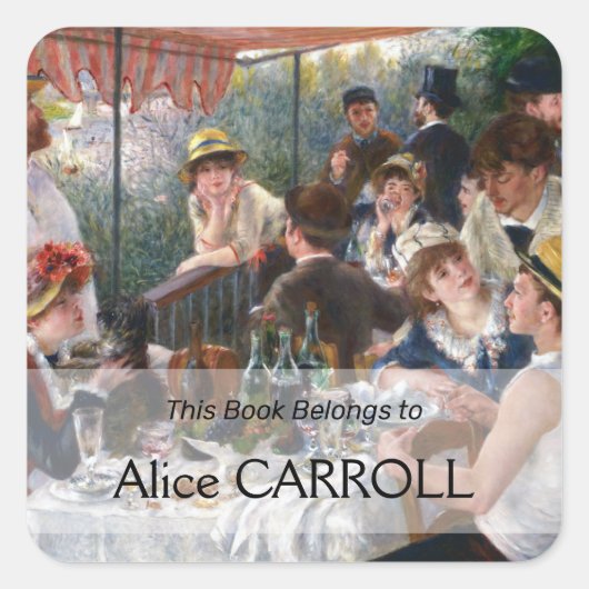 Pierre-Auguste Renoir - Luncheon of Boating Party Vierkante Sticker (Voorkant)