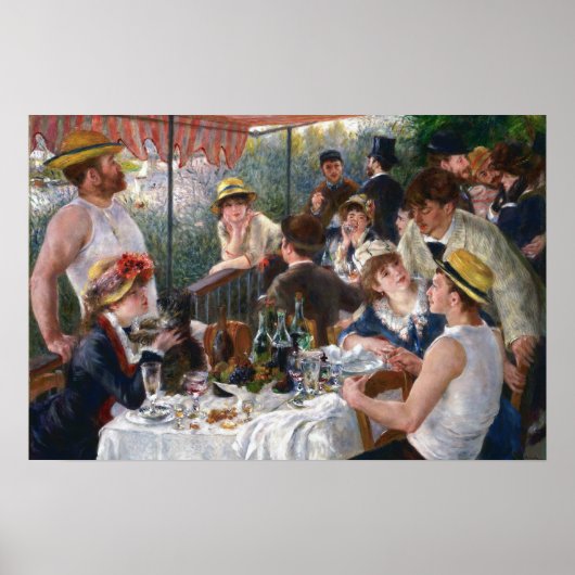 Pierre-Auguste Renoir - Luncheon van de roeipartij Poster (Voorkant)