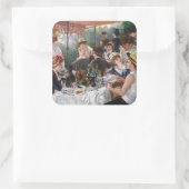 Pierre-Auguste Renoir - Luncheon van de roeipartij Vierkante Sticker (Tas)