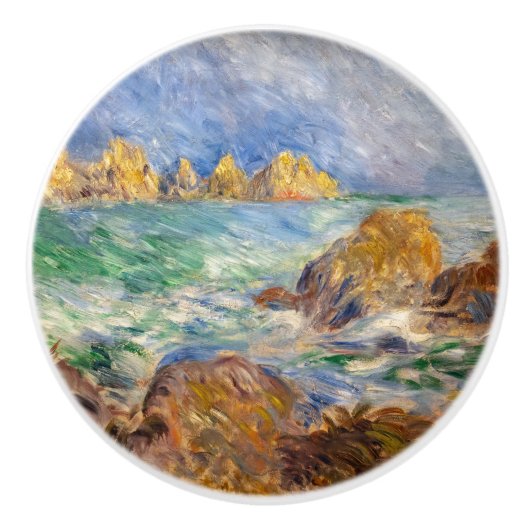 Pierre-Auguste Renoir - Marine, Guernesey Keramische Knop (Voorkant)
