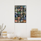 Pierre-Auguste Renoir - Masterpieces Grid Collage Poster (Keuken)