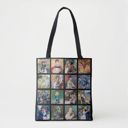 Pierre-Auguste Renoir - Masterstuks Collage Tote Bag (Voorkant)