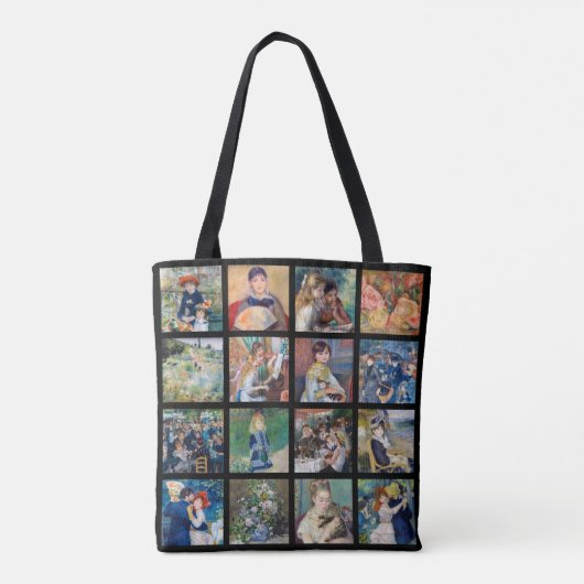 Pierre-Auguste Renoir - Masterstuks Collage Tote Bag (Achterkant)