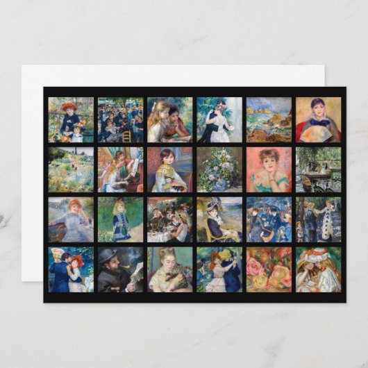 Pierre-Auguste Renoir - Masterstuks Grid Collage Bedankkaart (Voorkant / Achterkant)