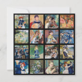 Pierre-Auguste Renoir - Masterstuks Grid Collage Bedankkaart (Voorkant)
