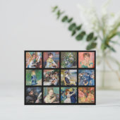 Pierre-Auguste Renoir - Masterstuks Grid Collage Briefkaart (Staand voorkant)