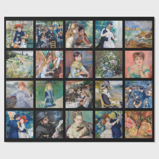 Pierre-Auguste Renoir - Masterstuks Grid Collage Cadeaupapier (Vlak)