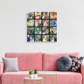 Pierre-Auguste Renoir - Masterstuks Grid Collage Canvas Afdruk (Insitu (Woonkamer))