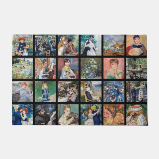 Pierre-Auguste Renoir - Masterstuks Grid Collage Deurmat (Voorkant)