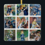 Pierre-Auguste Renoir - Masterstuks Grid Collage Keramisch Ornament<br><div class="desc">Pierre-Auguste Renoir - Masterstukraster Collage met scheiding</div>