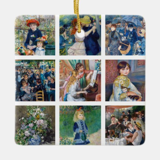 Pierre-Auguste Renoir - Masterstuks Grid Collage Keramisch Ornament (Voorkant)