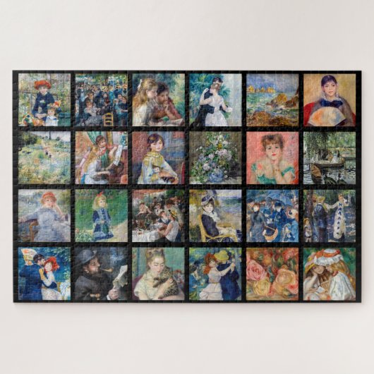 Pierre-Auguste Renoir - Masterstuks Grid Collage Legpuzzel (Horizontaal)