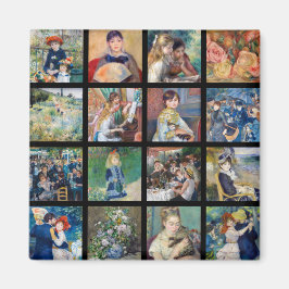 Pierre-Auguste Renoir - Masterstuks Grid Collage Magneet