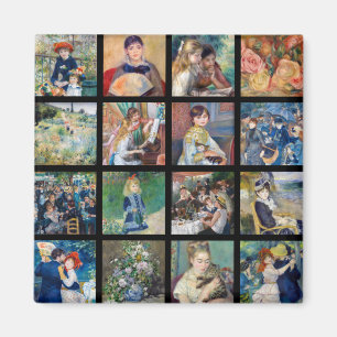 Pierre-Auguste Renoir - Masterstuks Grid Collage Magneet
