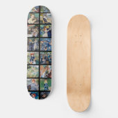 Pierre-Auguste Renoir - Masterstuks Grid Collage Persoonlijk Skateboard (Voorkant)