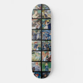 Pierre-Auguste Renoir - Masterstuks Grid Collage Persoonlijk Skateboard (Voorkant)