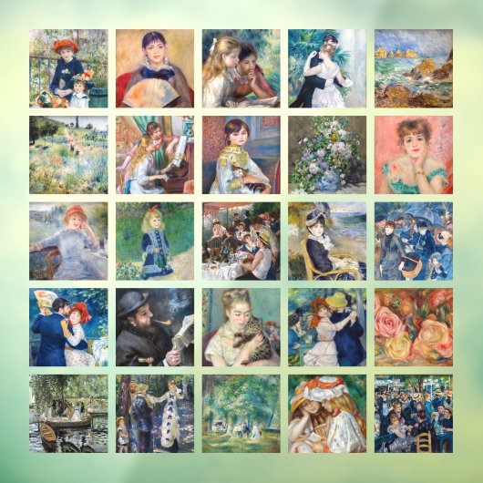 Pierre-Auguste Renoir - Masterstuks Grid Collage Raamsticker (Vel 3)