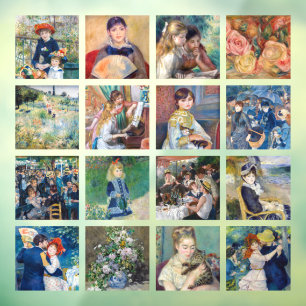 Pierre-Auguste Renoir - Masterstuks Grid Collage Raamsticker